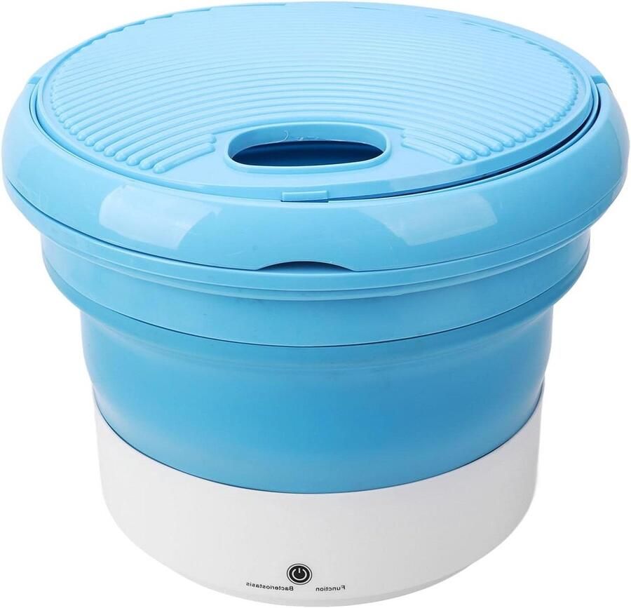 Opvouwbare Wasmachine Kleine Wasserette Ondergoed Wassen Met Uitdroogfunctie 33 x 33 x 12 cm Blauw