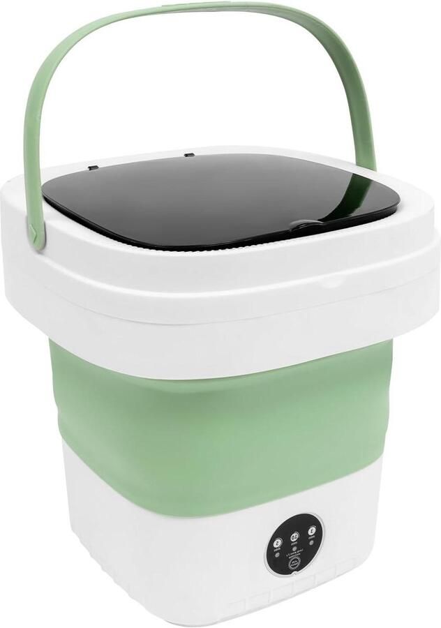 Opvouwbare wasmachine Mini wasautomaat Kleding reinigen Met centrifuge 12 liter Groen
