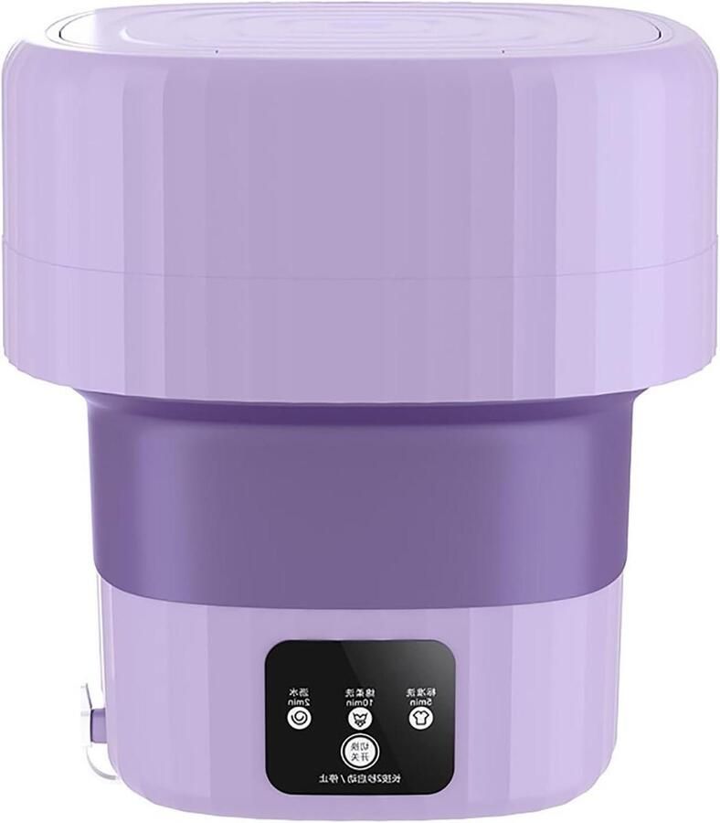 Opvouwbare Wasmachine Mini Washer Babykleding Hygiënisch Wassen Zelfnivellerend 9 Liter Geel