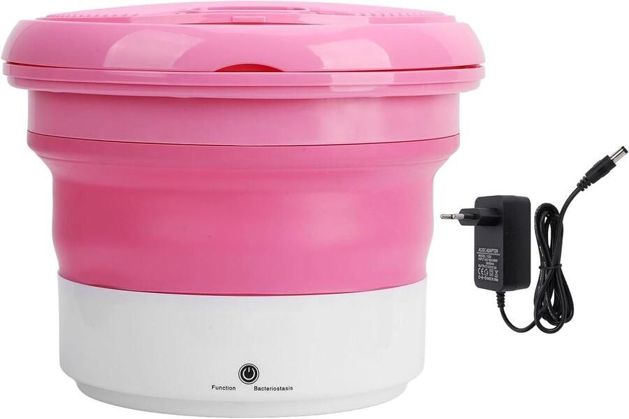 Opvouwbare Wasmachine Mini Washer Kleding Wassen Ruimtebesparend Ontwerp 33 x 33 x 12 cm Wit
