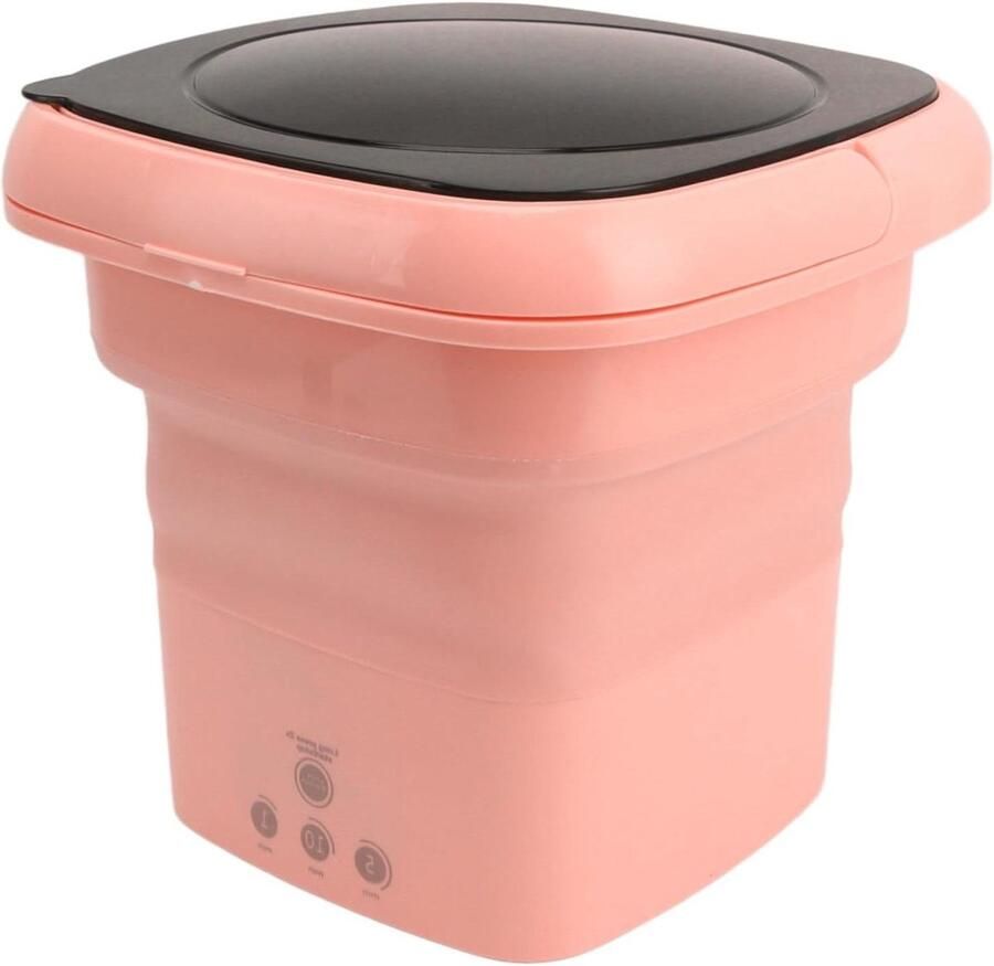 Opvouwbare Wasmachine Mini Wasmachine Camperreizen Appartementwas Hoge Snelheidsmotor Grote Capaciteit Roze