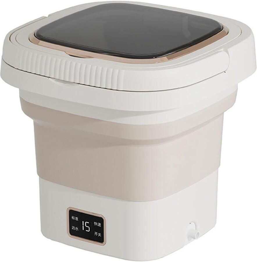 Opvouwbare Wasmachine Mini Wasmachine Draagbaar Kleine Kleding Wassen Imitatie Handwas Pulsator 9L Capaciteit Wit