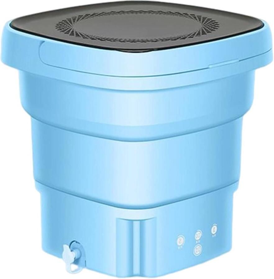 Opvouwbare Wasmachine Mini Wasmachine Draagbare Wasmachine Lichte Kleding Wassen Ultrasone Diepe Schoonmaak 4.5L Capaciteit Blauw