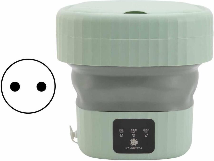 Opvouwbare Wasmachine Mini Wasmachine Kleding Wassen Imitatie Handwas 6 Liter Groen