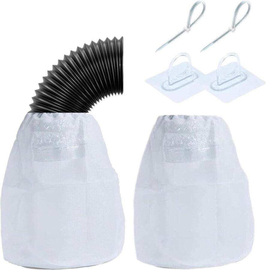 Pluisvanger Droger Drogerfilter Set Wasgoed Reinigen Hittebestendig Ontwerp 30 x 20 cm Wit