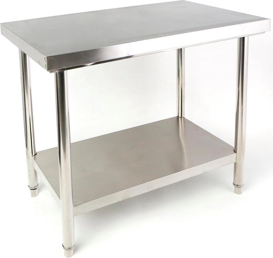 Professionele RVS Werktafel voor Keuken en Horeca 150 x 85 x 60 cm met Bodemplank