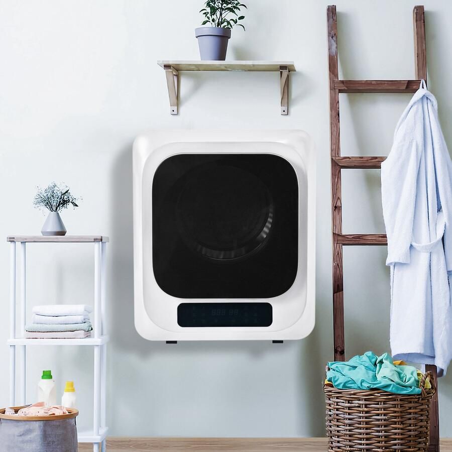 Re-purelife Compacte Wasdroger met UV-Desinfectie 6 Programma's 3-4 kg Capaciteit Geschikt voor Opbouw of Opstelling Stille Werking & Helder LED-Display Wit - Foto 2