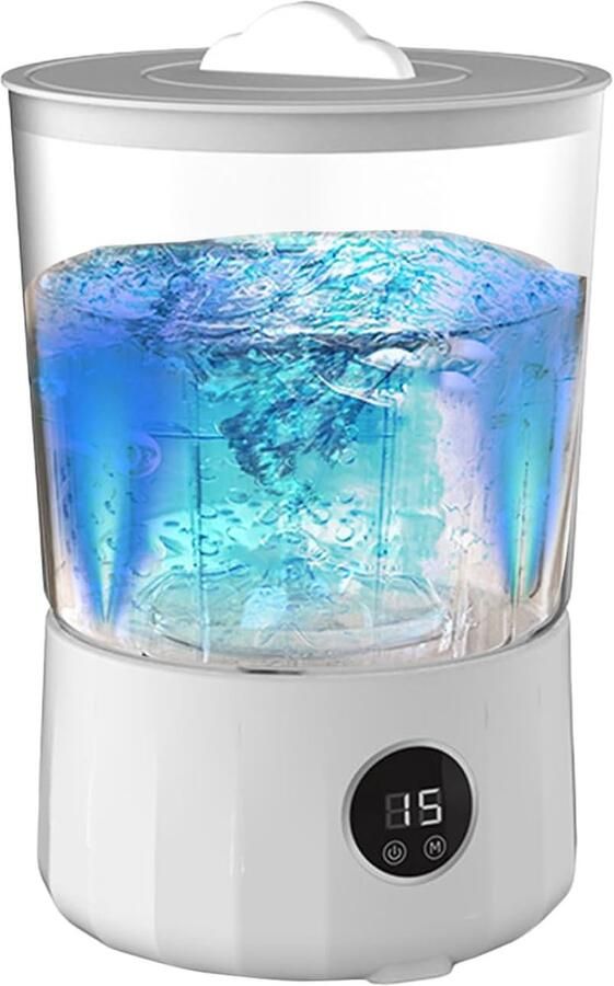 Reiswasmachine Mini Wasmachine Kleding Reinigen Oplaadbaar Draagbaar 15 Liter Wit