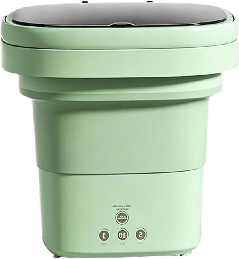 Reiswasmachine Opvouwbare Wasmachine Compact Wassen Stille Werking 6 Liter Groen