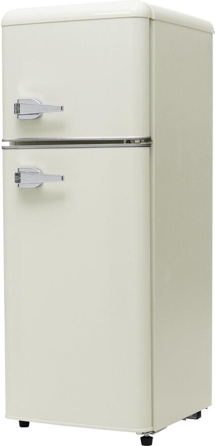 Retro Koelkast Koel-Vriescombinatie Twee Deuren Verstelbare Temperatuur 92 Liter Inhoud Voor Woonkamer en Kantoor 105 5x41x45 5 cm