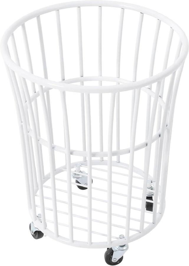 Rollende wasmand kar Kleding organiseren Met remwielen 43x30cm mand Wit