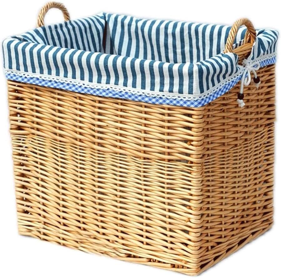 Rotan Wasmand Opbergdoos Kleding Opbergen Handgeweven 45x40x35cm Natuurlijk