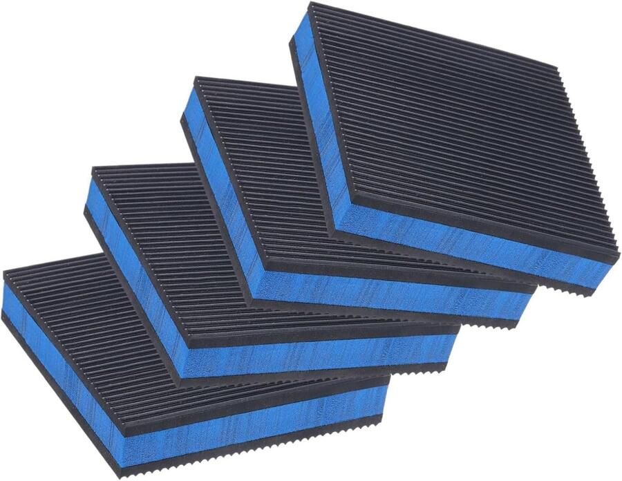 Rubber Anti-Vibratie Pads voor Apparaten 4 Stuks 10x10x2.2cm Ideaal voor Airco Wasmachine en Droger met Geluidsisolatie