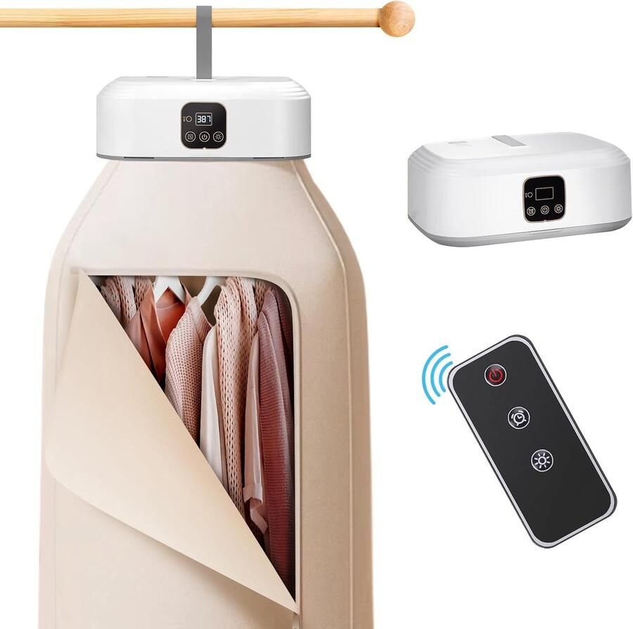 Sander Shop Draagbare wasdroger mini-wasdrogers met afstandsbediening kleine compacte opvouwbare elektrische droogmachine met droge zak voor reizen camper thuis appartement
