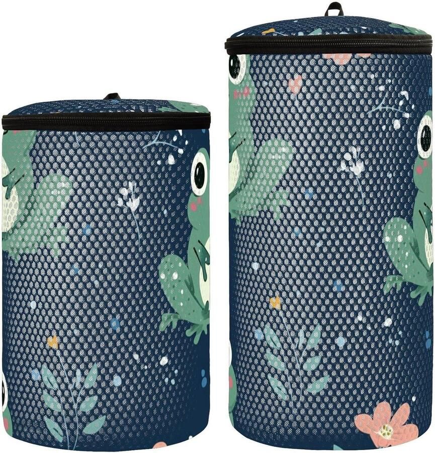 Schoen Waszak Wasmachine Net Schoenen Wassen Honingraat Gaasstof 2 stuks Marineblauw