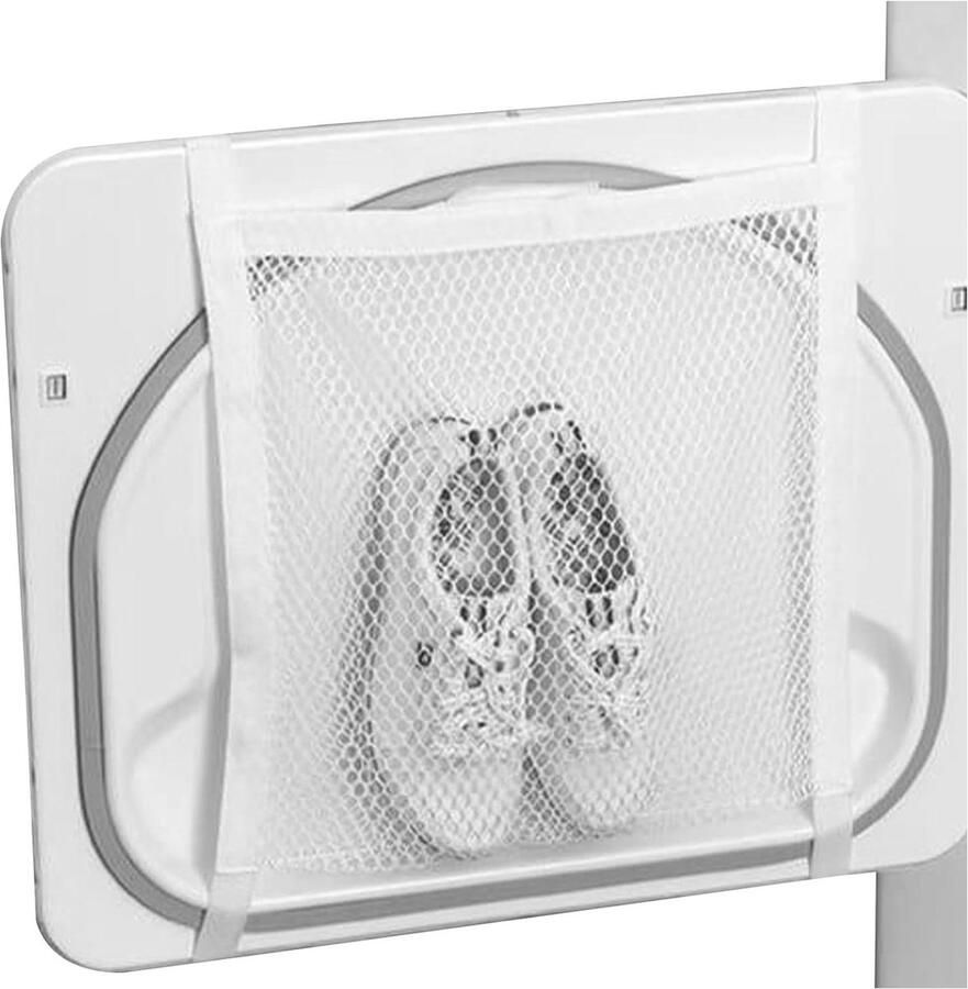 Schoendrogertas Sneakerwaszak Droger Schoenen Drogen Honingraat Gaaspatroon 39.4 x 39.4 cm Grijs