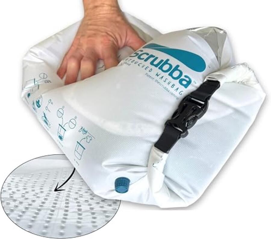 Scrubba UNTOUCHED Laundry Bag Environmentally Friendly Portable Washing Machine Lightweight Manual Washing Machine for Travel Camping and Baby Clothing Travel Supplies Use with Detergent or Hand