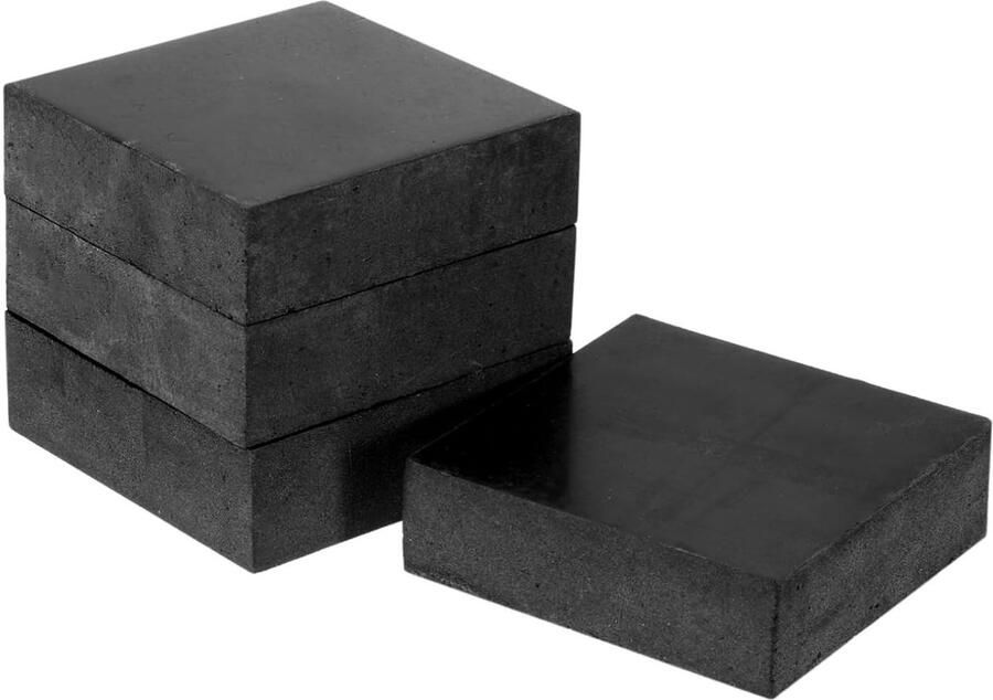 Set van 4 Rubber Antivibratie Pads 10cm Antislip Vierkante Vibrationdempers voor Wasmachine en Droger Geluiddempende Matten [3cm Dikte]