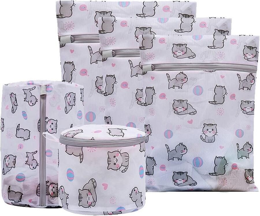 Set van 5 Scheurbestendige Wasmanden voor Delicate Kleding