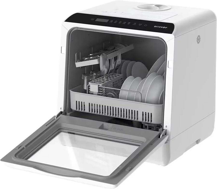 Slimme Draagbare Mini Vaatwasser Vrijstaande vaatwasser Met APP Campingvaatwasser 5 Wasprogramma's Afwas Sterilisatiesysteem Droogfunctie 75°C