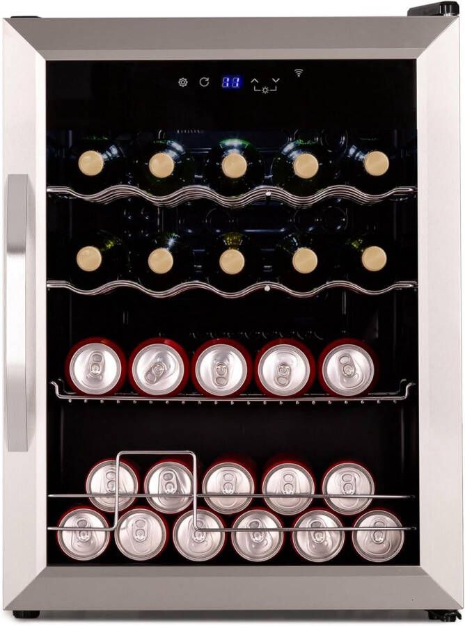 Slimme Dranken Koelkast 60L Wifi LED Verlichting Ingebouwde Geluiddemper Roestvrij Staal