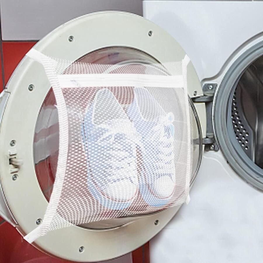 Sneaker Droger Tas Schoenen Wasmand Schoenen Wassen Verstelbare Riem 157 x 157 Inch Rood