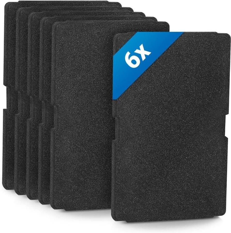 SnelShoppen 6x Droger Filter Vervanging voor Warmtepompdroger Warmtewisselaarfilter 240 x 155 x 11 mm Schuimfilter en Sponsfilter voor Wasdroger