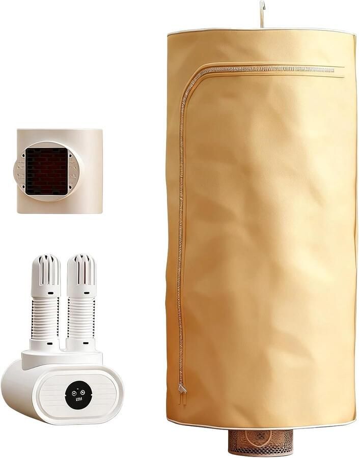 SnelShoppen Draagbare Wasdroger 600 W Mini Warmtepompdroger met Afstandsbediening Elektrische Schoendroger en Kamerverwarming voor Thuis Reizen en