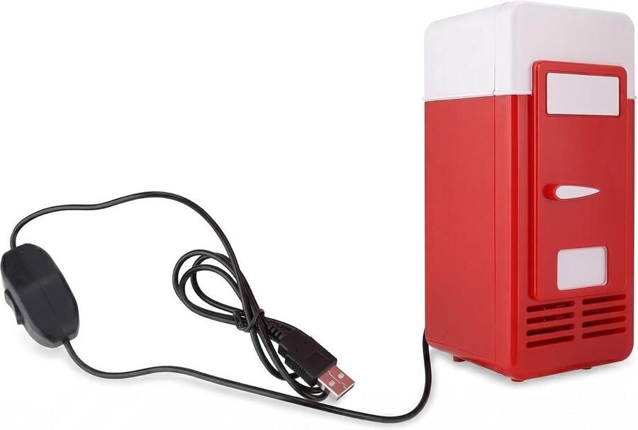 Mini koelkast 10W USB Rood Zwart Koeler Verwarmer Voor kantoor ruimte garage