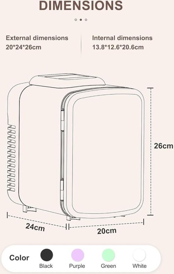 SnelShoppen Reemix Mini-koelkast 3 7 liter Draagbare koeler en warmer voor huidverzorging cosmetica drank eten Persoonlijke koelkast voor sla