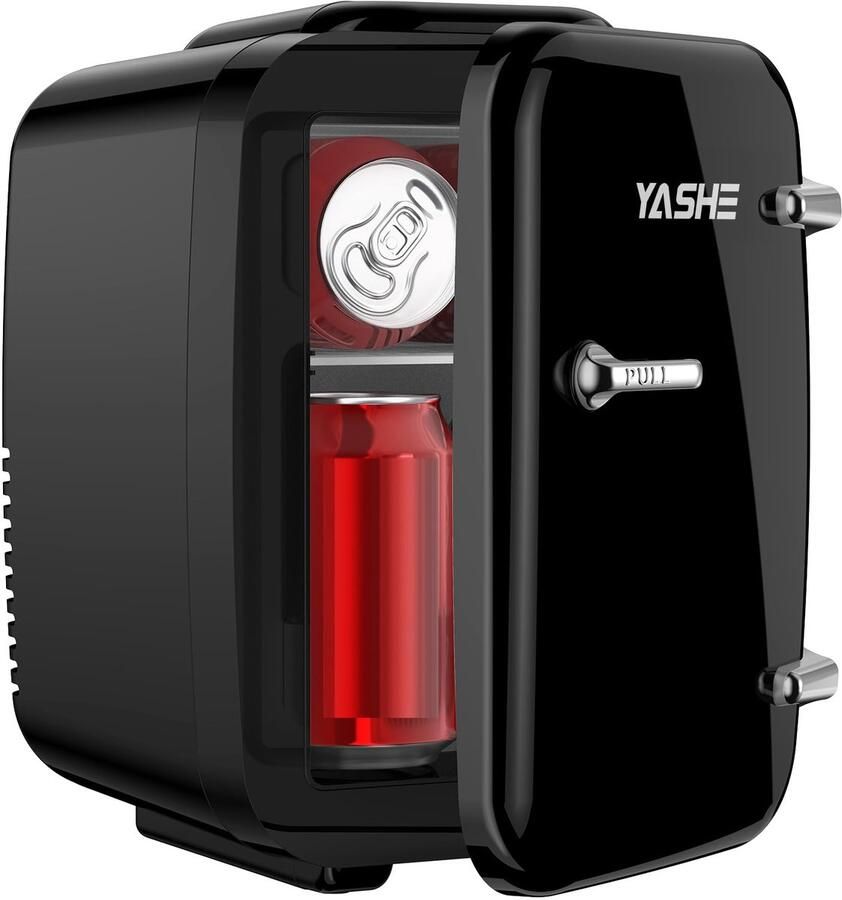 SnelShoppen YASHE Mini-koelkast 4 liter Kleine Koelkast voor Huidverzorging en Dranken 110 V AC 12 V DC Thermo-elektrisch voor Kantoor Slaapk