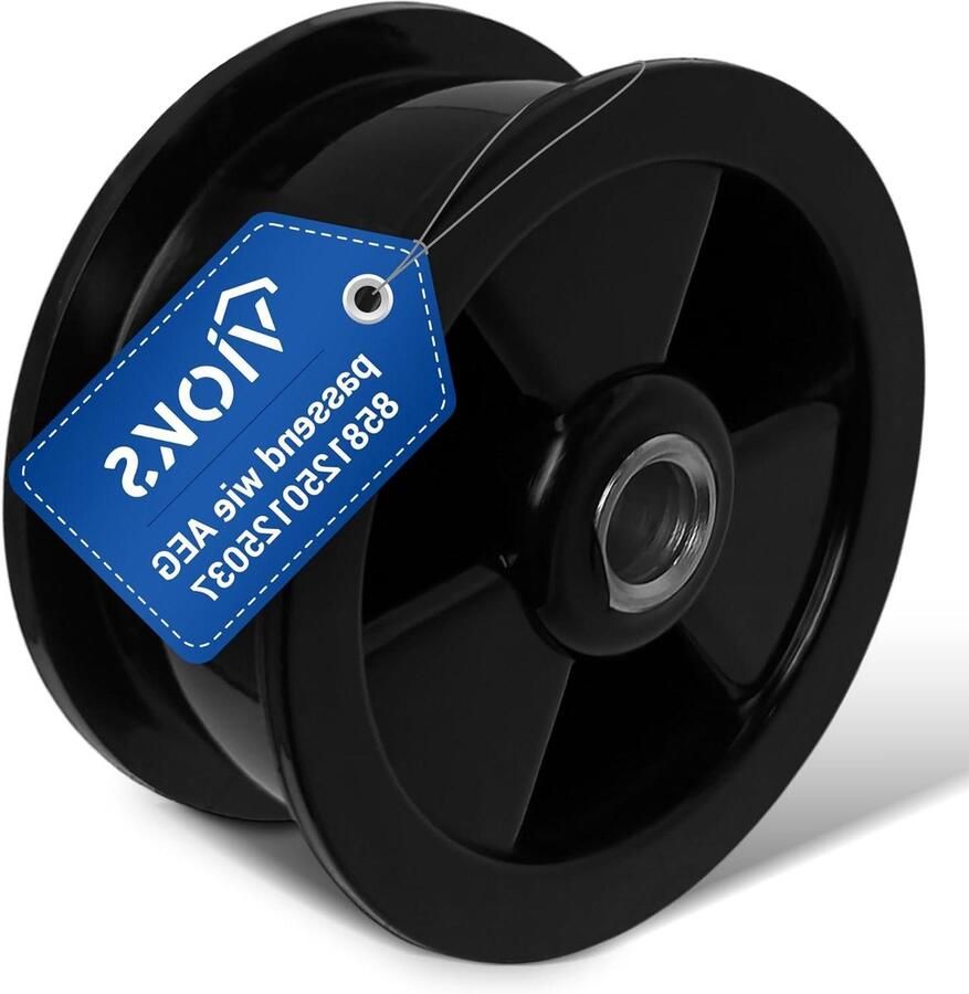 Spanrol Wasmachine Riemspanner Katrol Droger Onderhoud Optimale Riemspanning 58 mm buitendiameter Zwart