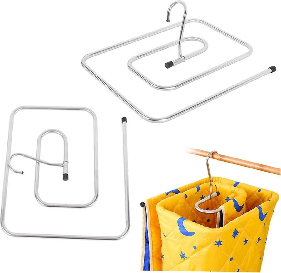 Spiraal Hanger Dekendroger Lakendroger Waskleding Drogen Ruimtebesparend Ontwerp 37 Centimeter Zilver - Foto 1