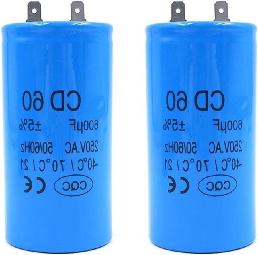 Startcondensator CD60 Motor Elektrische Motor Wasmachine 50x100mm Rondlopende Condensator 600UF Geschikt voor CD60 Motor Witte condensator