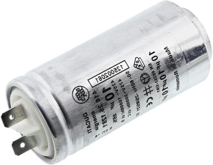 Startcondensator Motorcondensator Droger Reparatie Gemaakt in Europa 10 µF 450V Metaal