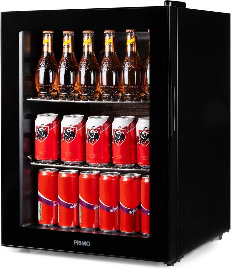 Stijlvolle Minibar Drankkoelkast met Glazen Deur 60L