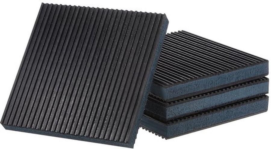 Stuks EVA Foam Rubber Anti Vibratie Pads [6 x 6 x 7 8] Isolatie Rubber Pads Anti-Slip voor HVAC Systeem en Wasmachine Zwart en Blauw