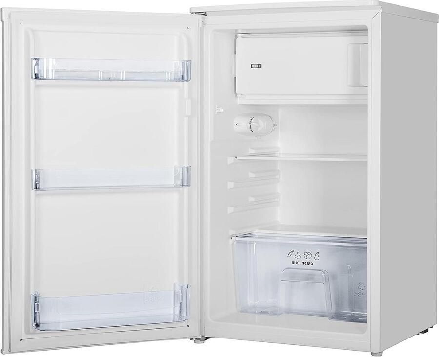 Tafelkoelkast met vriesvak Kleine koelkast Koel-vriescombinatie Keuken organiseren Interne vriezer 96 liter Wit