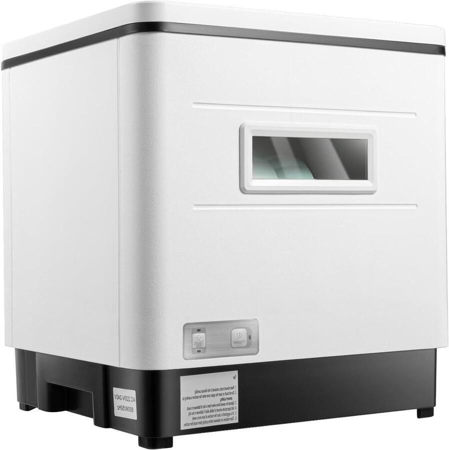 Tafelmodel Vaatwasser Mini Vaatwasser Moeiteloos Afwassen 360 Graden Sproeiarm 6 Couverts Wit
