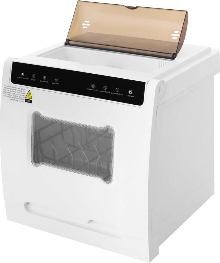 Tafelvaatwasser Compacte machine Snel servies reinigen Vier wasprogramma's 45 x 40 x 40 cm Wit