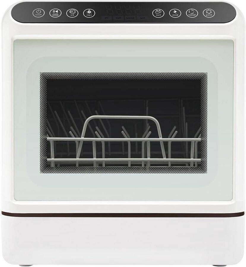 Tafelvaatwasser Compacte vaatwasser Keuken schoonmaken 72 uur opslagfunctie 6 liter reservoir Wit