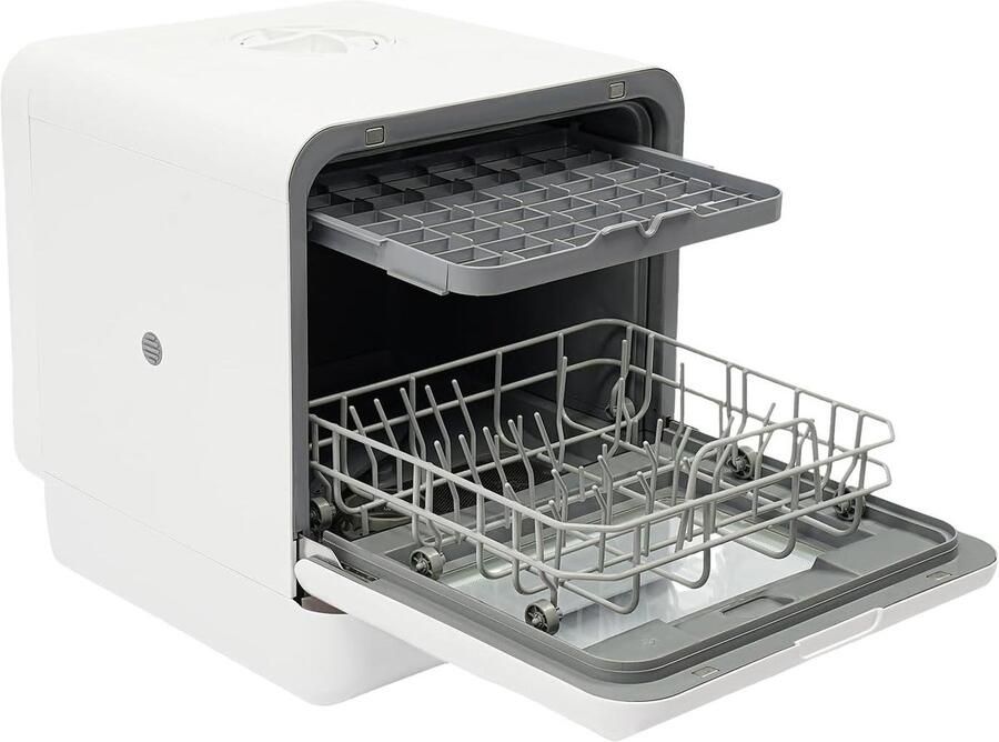 Tafelvaatwasser Compacte vaatwasser Kleine ruimtes Installatievrij 41x46x46 cm Wit