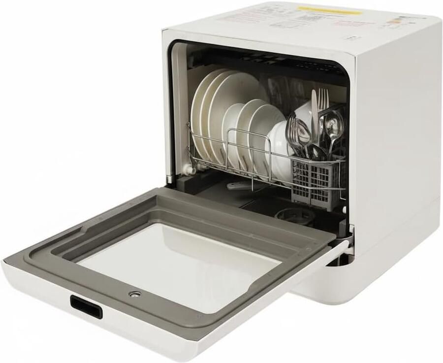 Tafelvaatwasser Mini vaatwasser Hygiënisch servies Compact en draagbaar 43 x 39 x 46 cm Wit