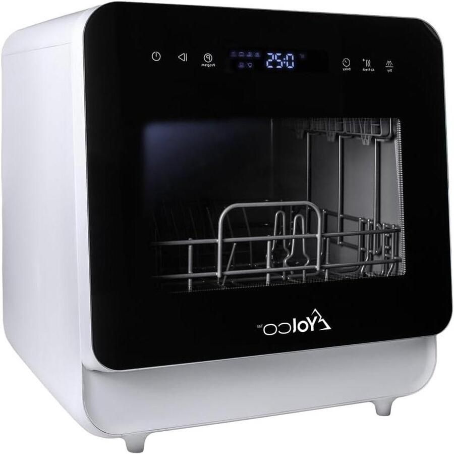 Tafelvaatwasser Mini vaatwasser Hygiënisch servies Flexibele wateraansluiting 3 personen Wit