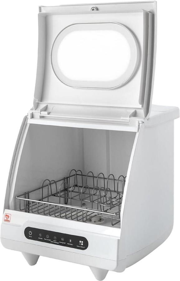 Tafelvaatwasser Mini vaatwasser Keuken Gemak 5 Programma's 45 x 45 x 38 cm Wit