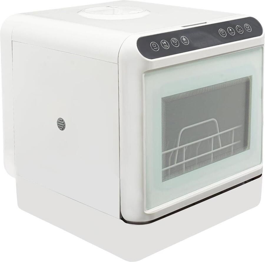 Tafelvaatwasser Mini vaatwasser Keuken Gemak Compact Ontwerp 6 Liter Wit