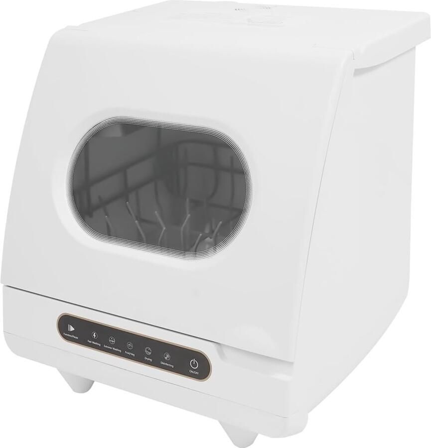 Tafelvaatwasser Mini vaatwasser Snel servies reinigen 5 programma's 45 x 45 x 38 cm Wit