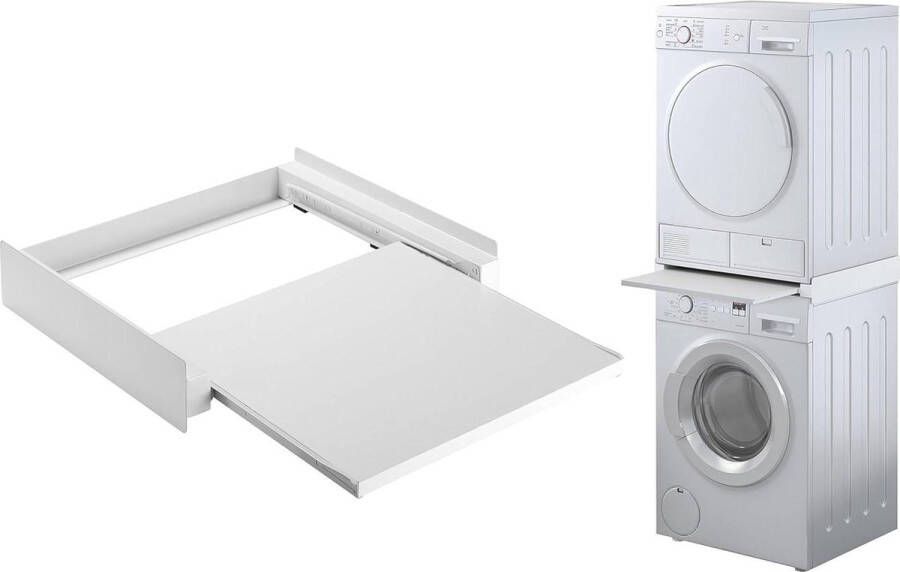 Tussenbouwframe universeel verbindingsframe wasmachine-droger 60 x 60 cm Tussenbouwset voor wasmachine en droger Wasmachine rek