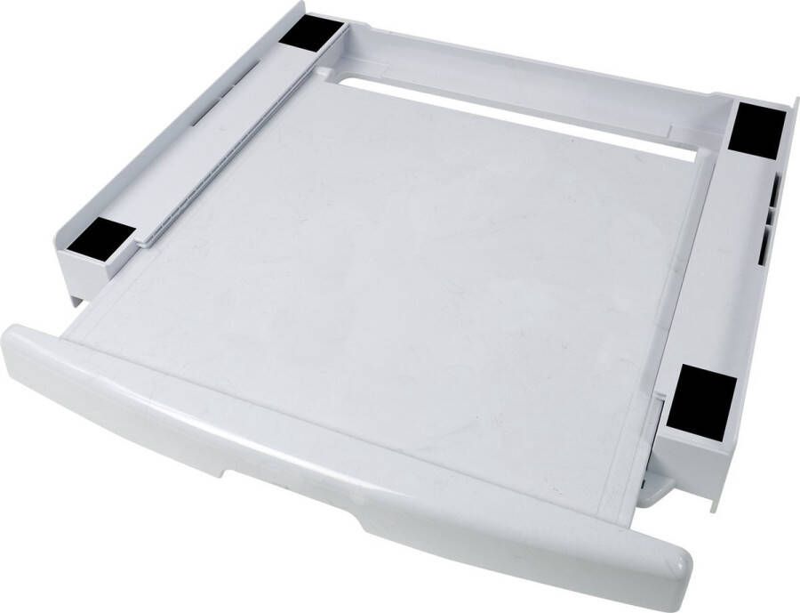 Universeel Stapelkit voor wasmachine en droger Met werkblad en spanband Wit