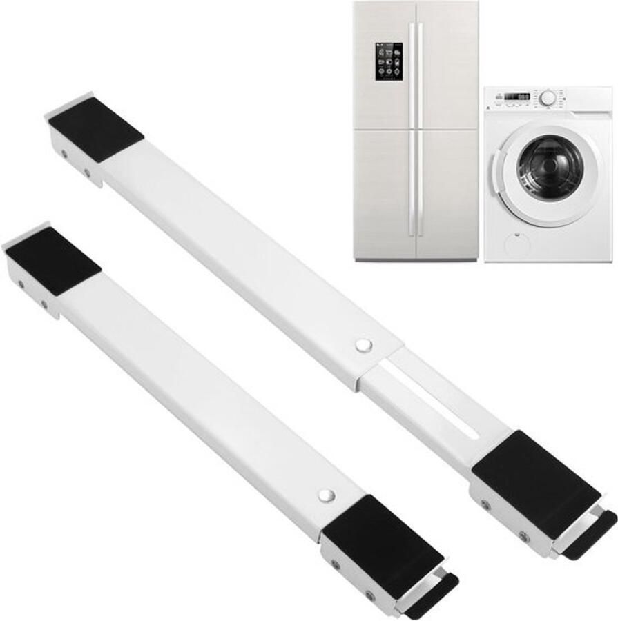 Universeel wasframe verstelbare basis antislip wit ijzer 1 stuks Voor wasmachine en droger